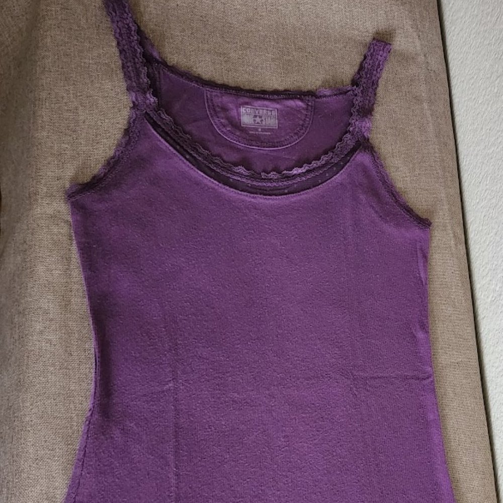 Converse One Star Women's Lace Trim Cami Tank Top